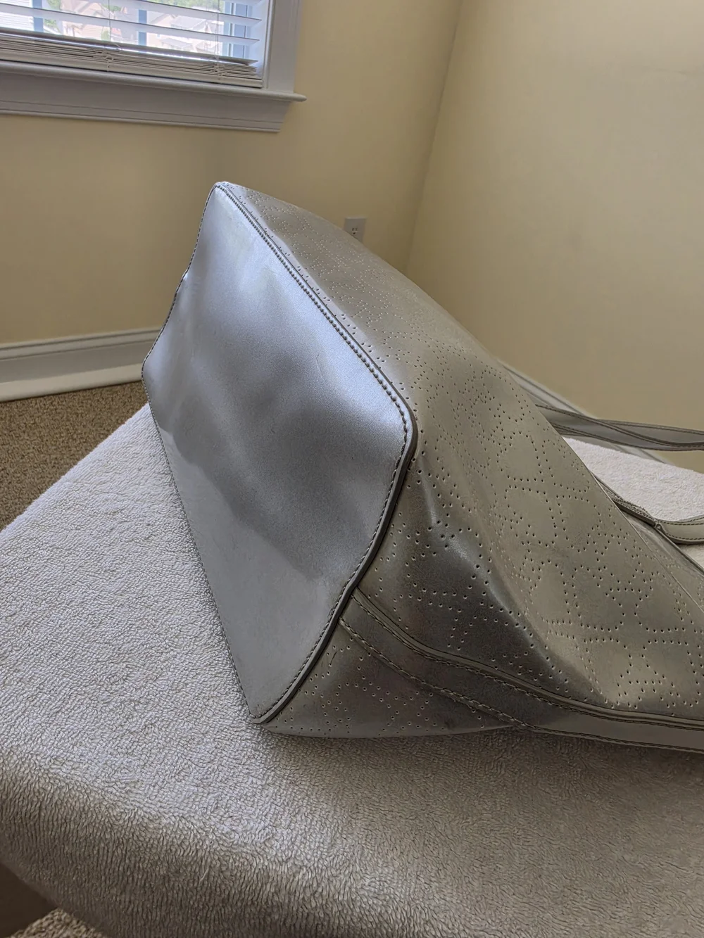 Kate Spate Silver Heart Tote Bag